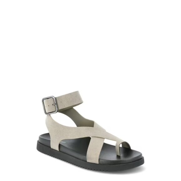 No Boundaries Shoes - No Boundaries Women X-Strap Toe Loop Sandals, Size 6, Adjustable Straps, Flat